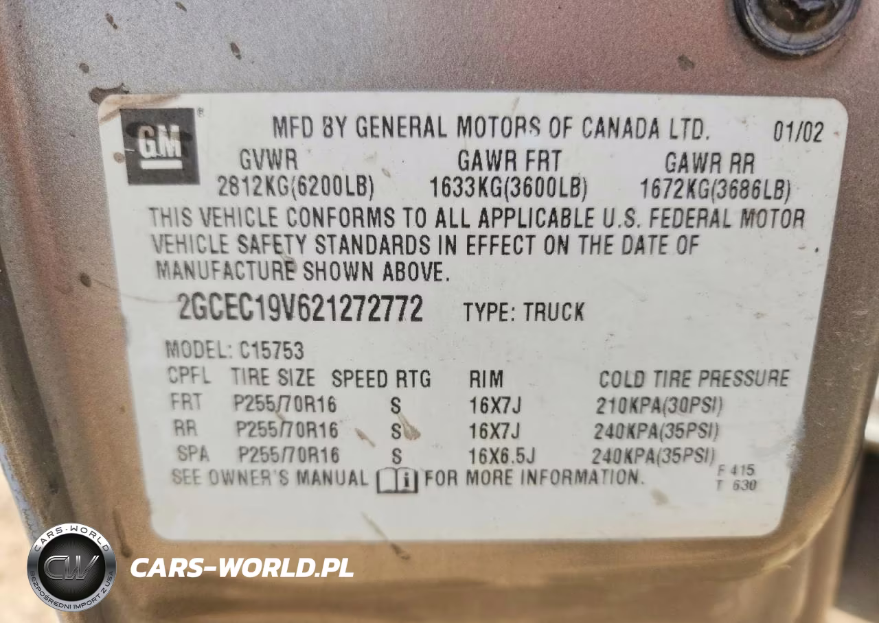 2002 Chevrolet Silverado C1500 VIN:2GCEC19V621272772 - 12