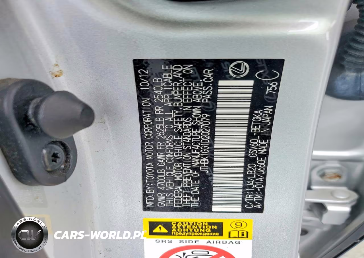 2013 Lexus Es 350 VIN:JTHBK1GG1D2027079 - 12