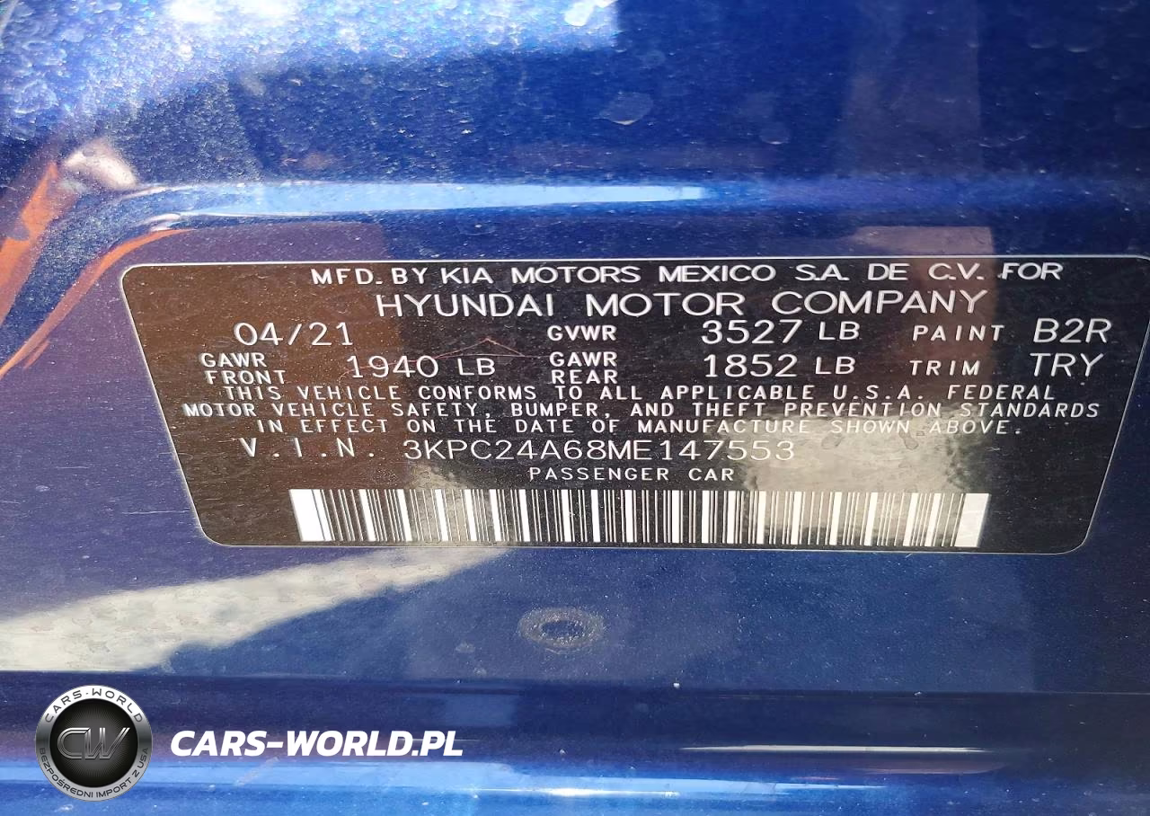2021 Hyundai Accent Se VIN:3KPC24A68ME147553 - 13