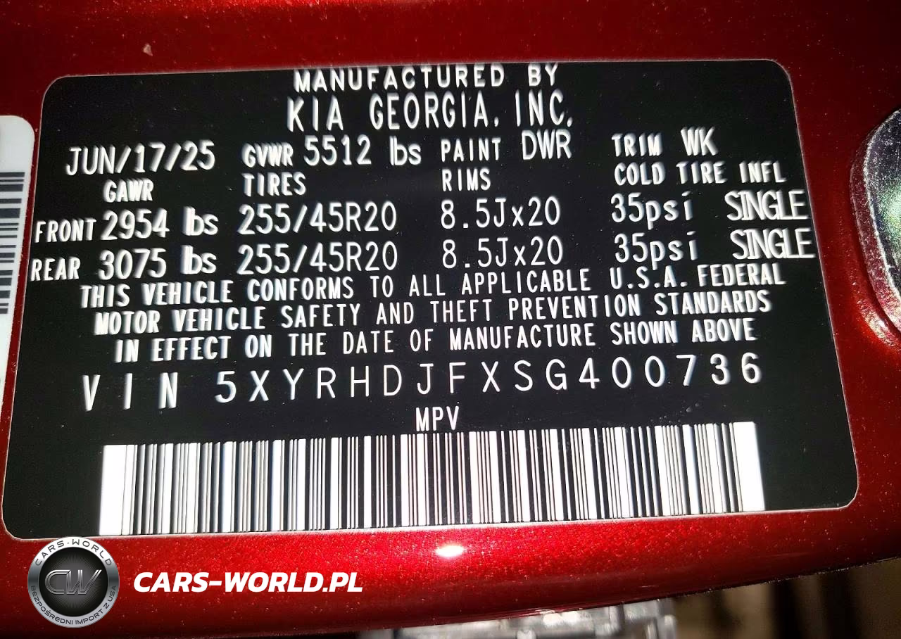 2025 Kia Sorento Ex VIN:5XYRHDJFXSG400736 - 13