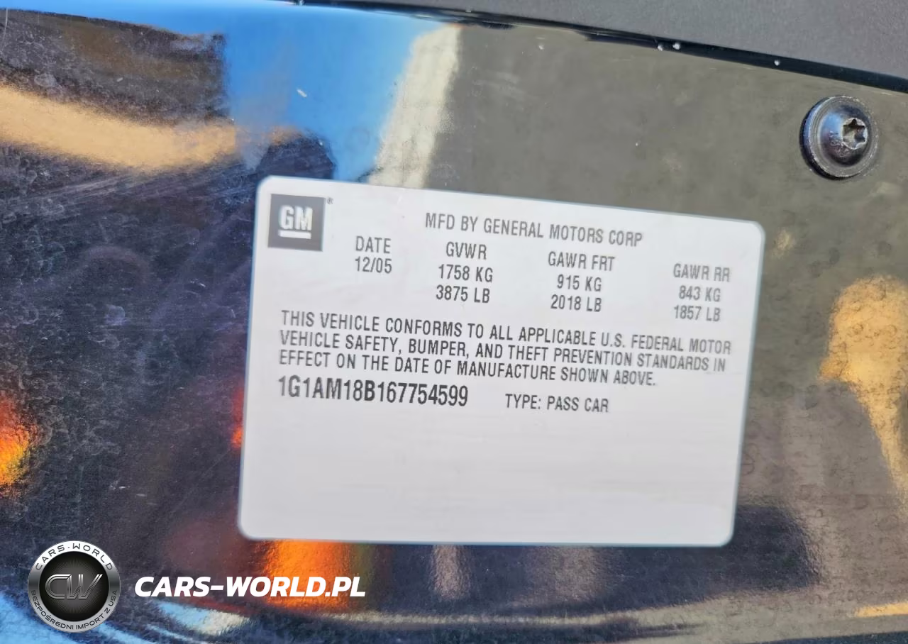 2006 Chevrolet Cobalt Ss VIN:1G1AM18B167754599 - 12
