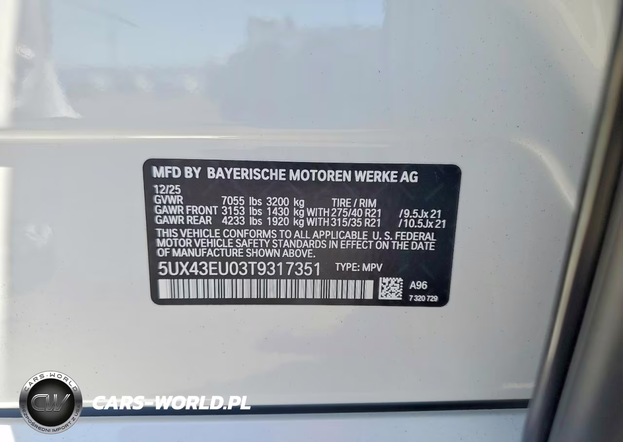 2026 BMW X5 xDrive50E VIN:5UX43EU03T9317351 - 14