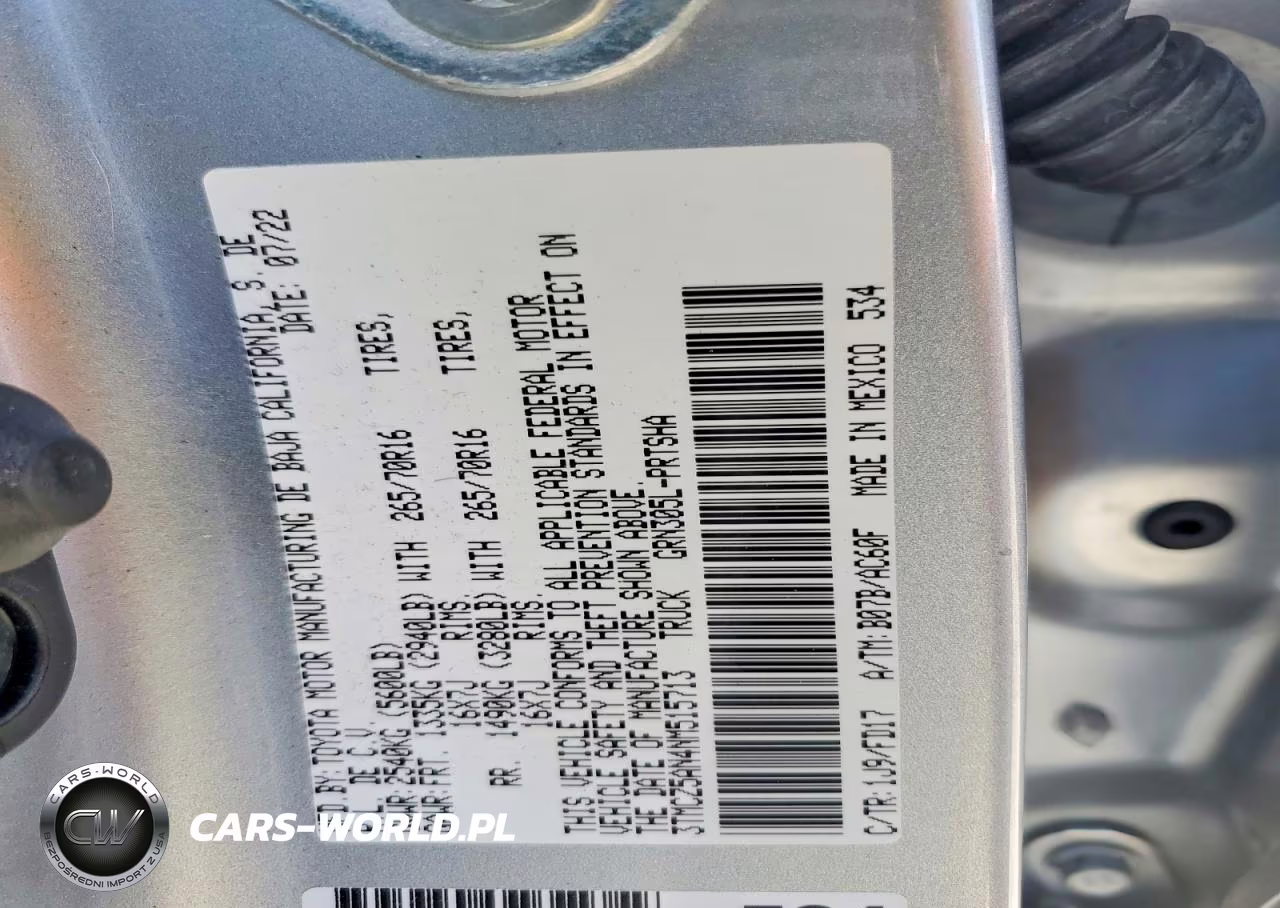 2022 Toyota Tacoma Trd Off-Road VIN:3TMCZ5AN4NM515713 - 13