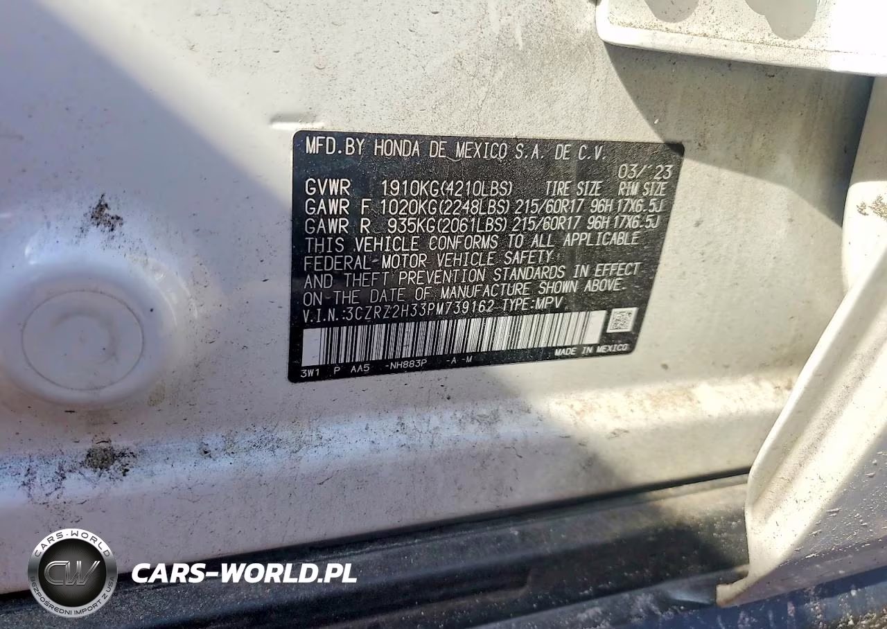 2023 Honda Hr-V Lx VIN:3CZRZ2H33PM739162 - 13