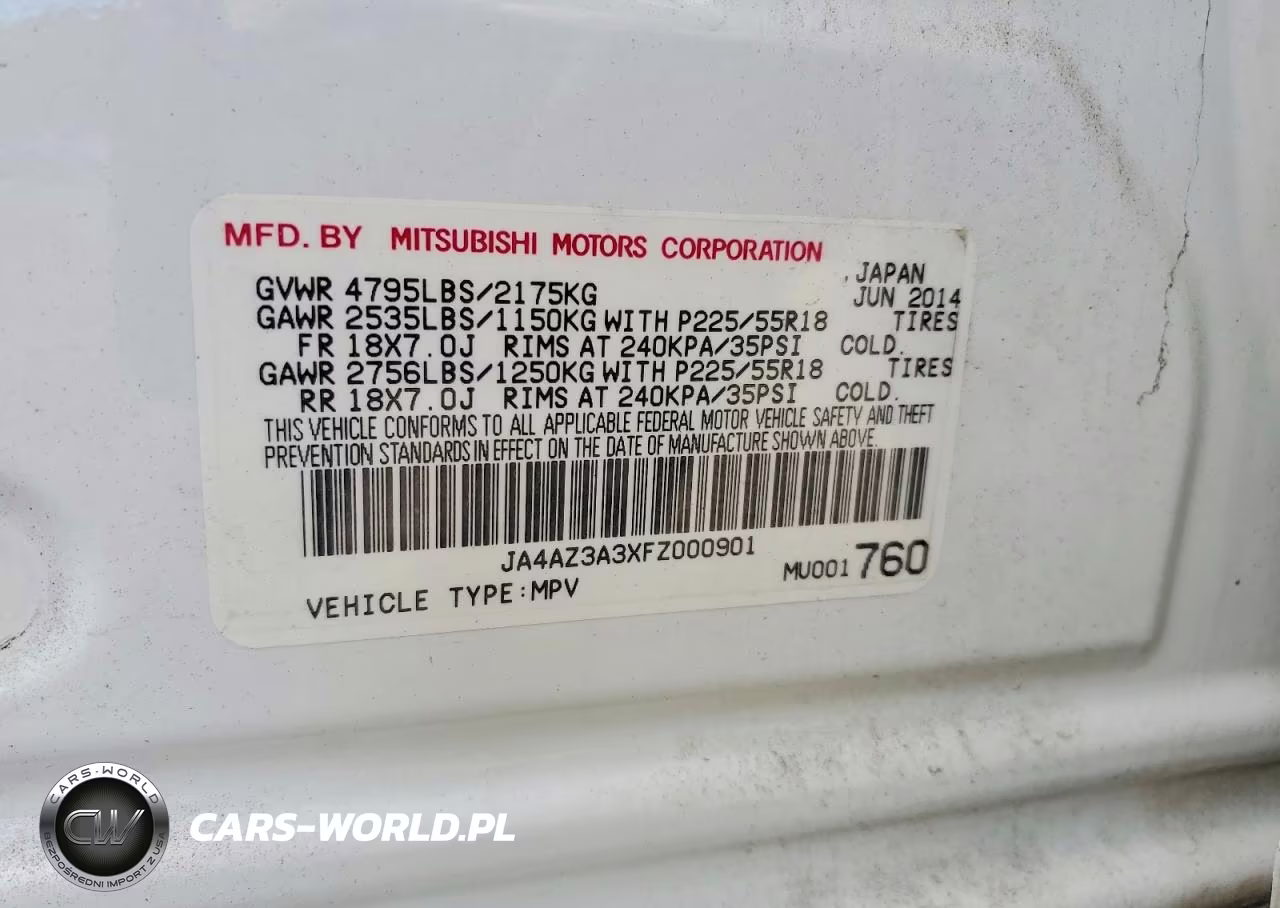 2015 Mitsubishi Outlander Se VIN:JA4AZ3A3XFZ000901 - 13