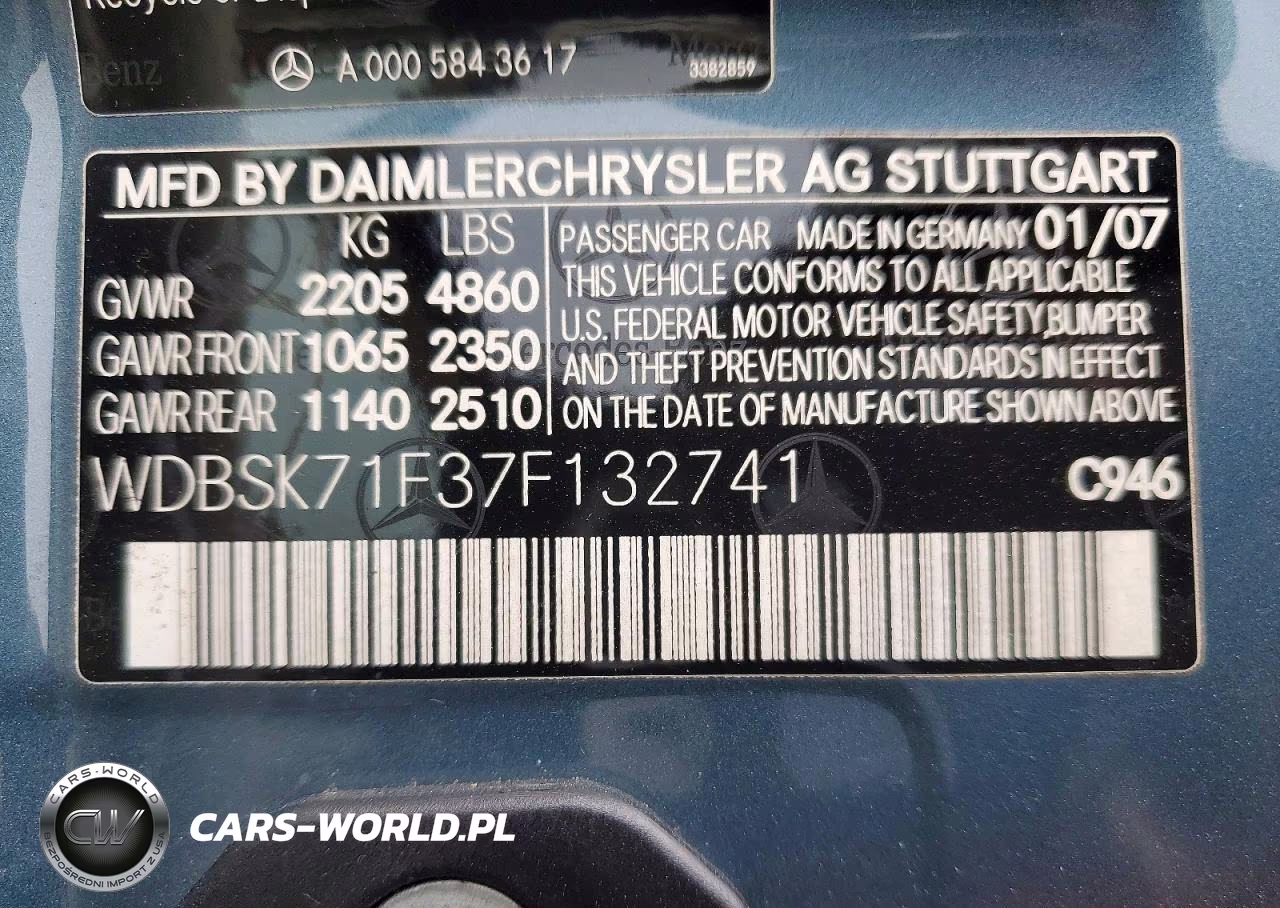 2007 Mercedes-Benz Sl 550 VIN:WDBSK71F37F132741 - 12