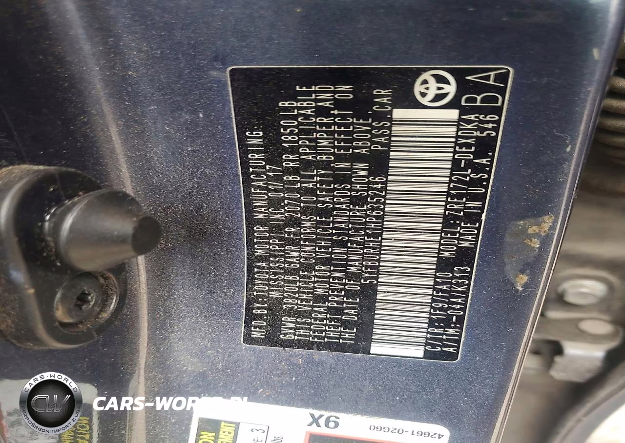 2017 Toyota Corolla L VIN:5YFBURHE1HP635246 - 12