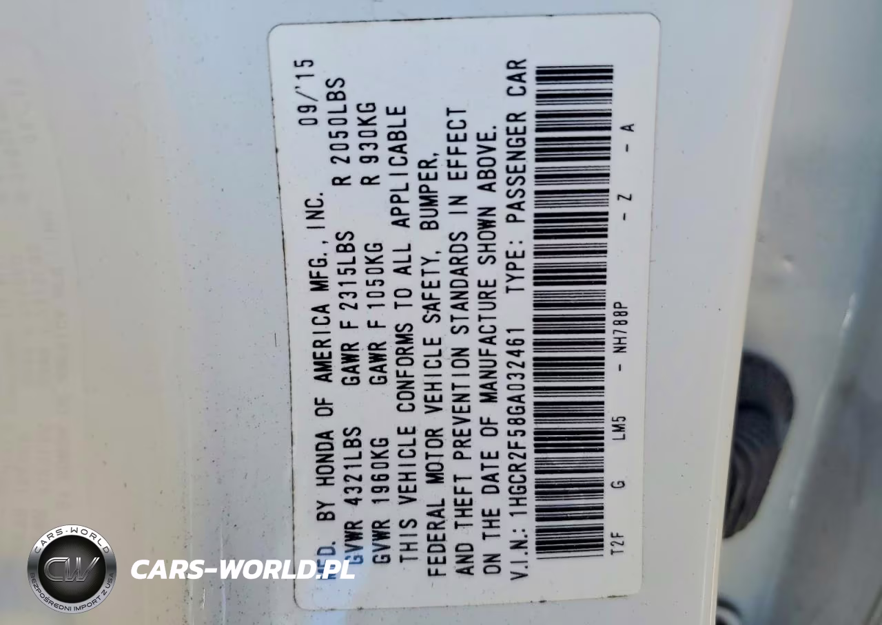 2016 Honda Accord Sport VIN:1HGCR2F58GA032461 - 13
