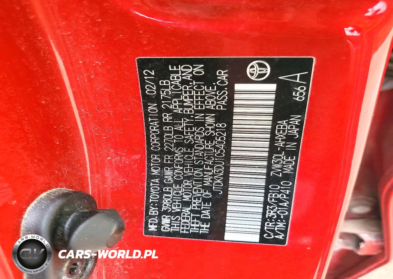 2012 Toyota Prius Two VIN:JTDKN3DU1C5405218 - 12
