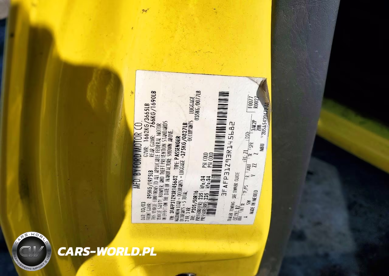 2003 Ford Focus Zx3 VIN:3FAFP31Z93R145682 - 12