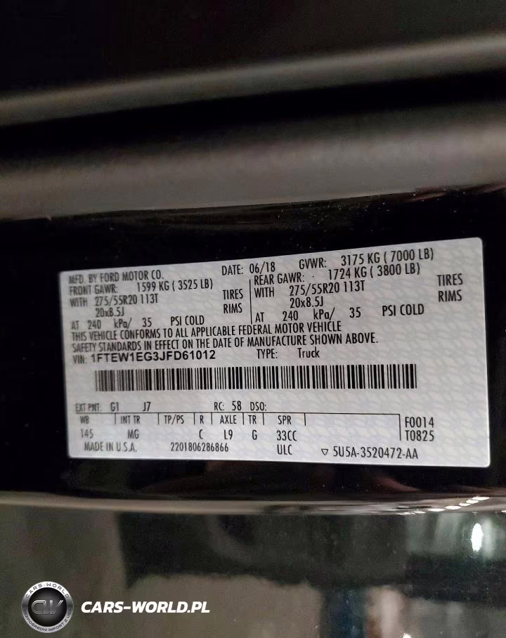 2018 Ford F150 Supercrew VIN:1FTEW1EG3JFD61012 - 12