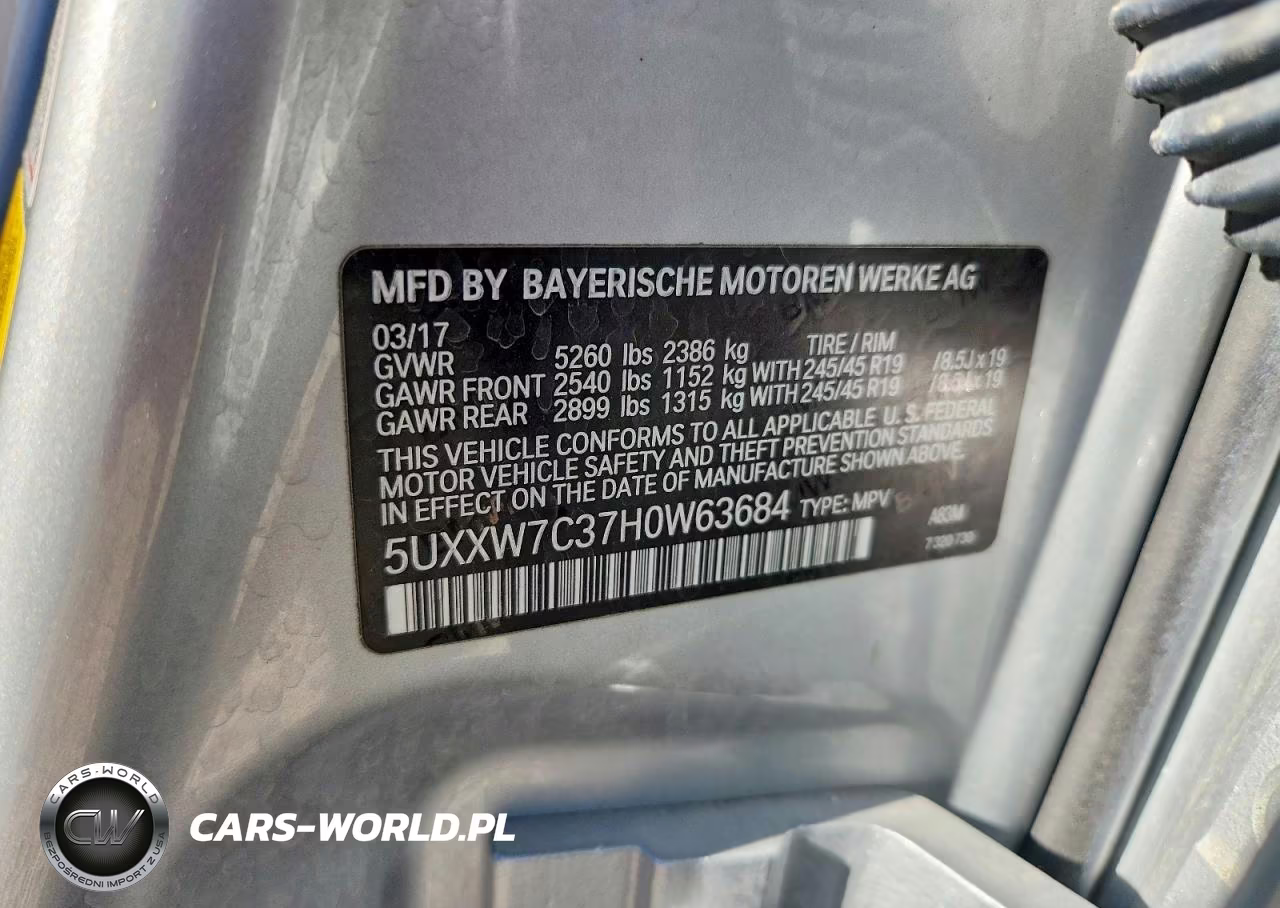 2017 BMW X4 xDrivem40I VIN:5UXXW7C37H0W63684 - 13