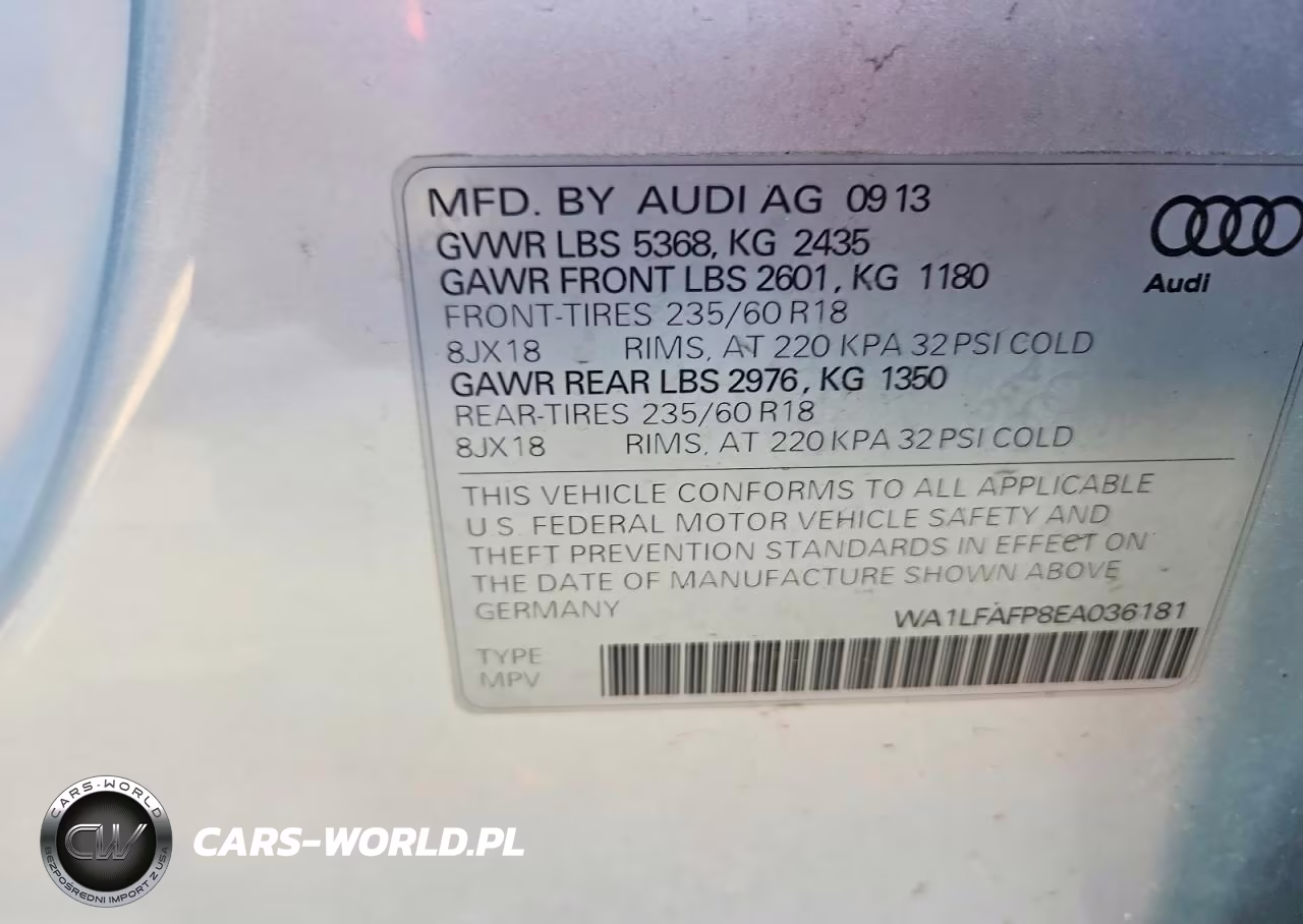 2014 Audi Q5 Premium Plus VIN:WA1LFAFP8EA036181 - 14