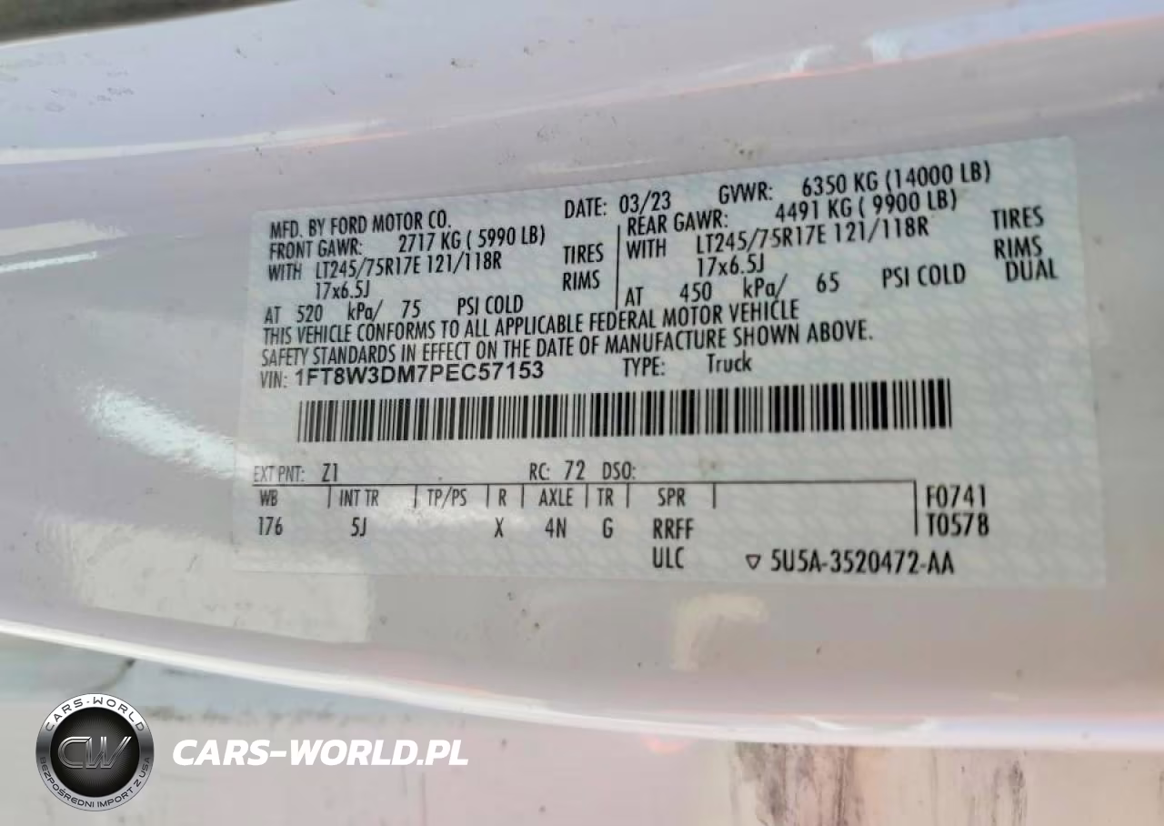 2023 Ford F350 Super Duty VIN:1FT8W3DM7PEC57153 - 12