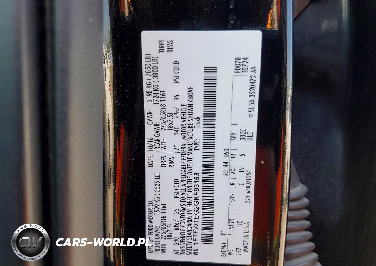 2016 Ford F150 Supercrew VIN:1FTFW1EG2GKF93153 - 12