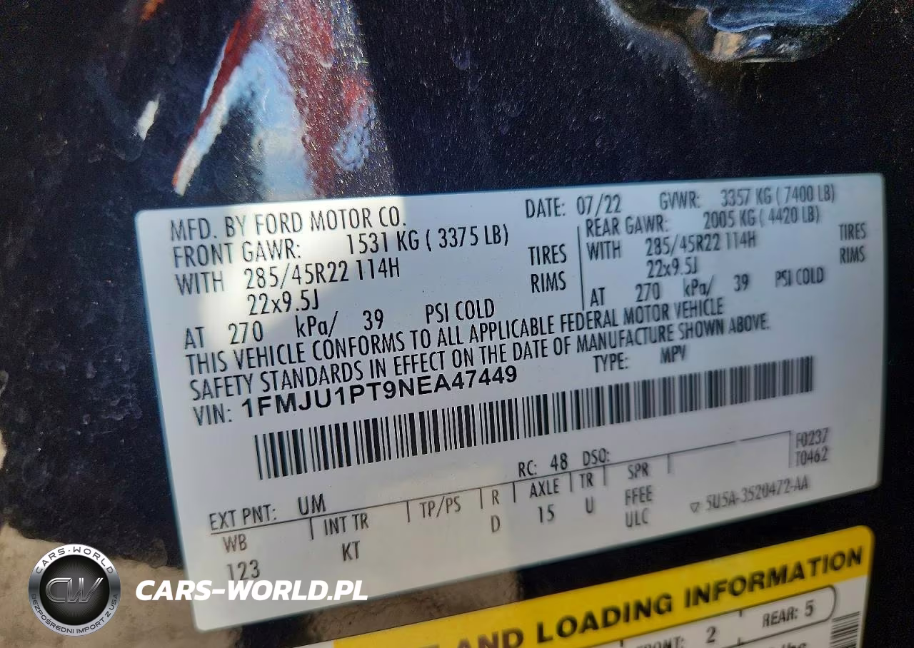 2022 Ford Expedition King Ranch VIN:1FMJU1PT9NEA47449 - 13