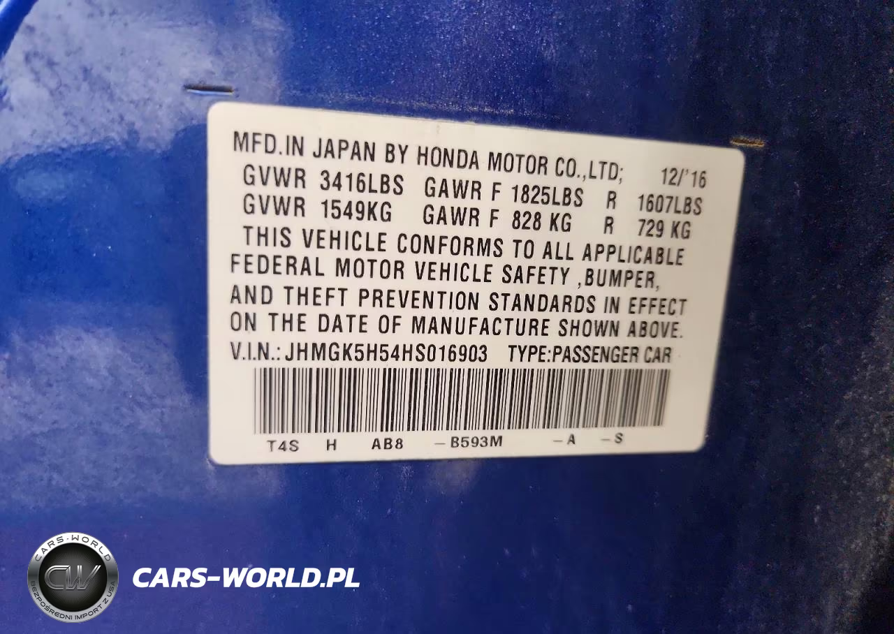 2017 Honda Fit Lx VIN:JHMGK5H54HS016903 - 12