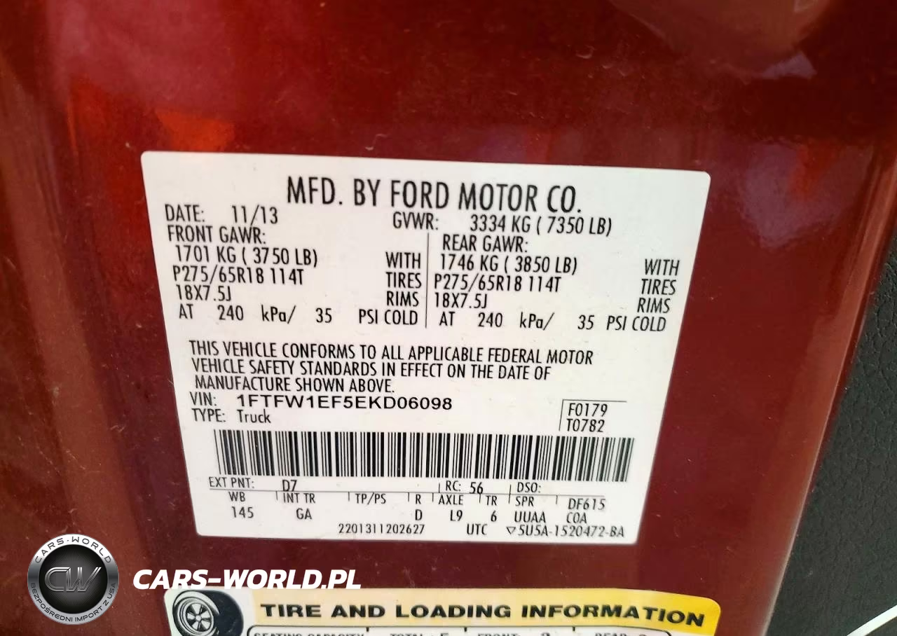 2014 Ford F150 Supercrew VIN:1FTFW1EF5EKD06098 - 12