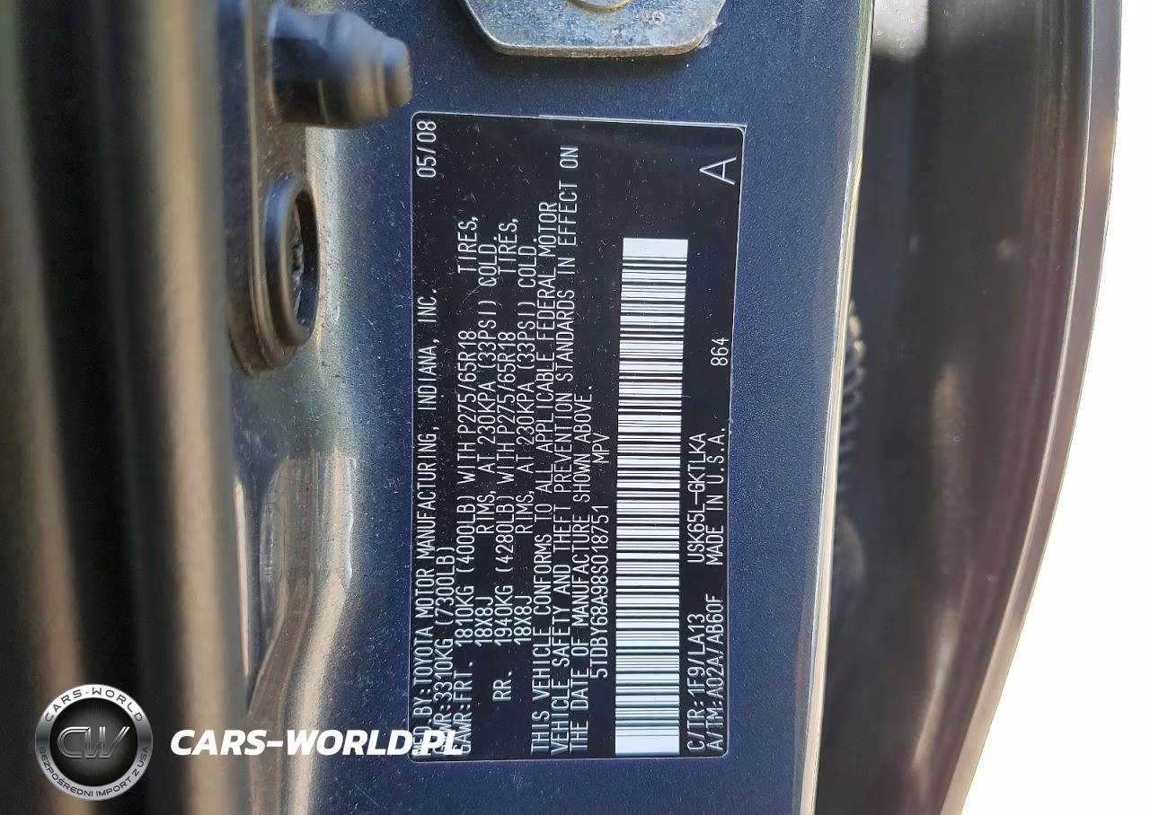 2008 Toyota Sequoia Limited VIN:5TDBY68A98S018751 - 13