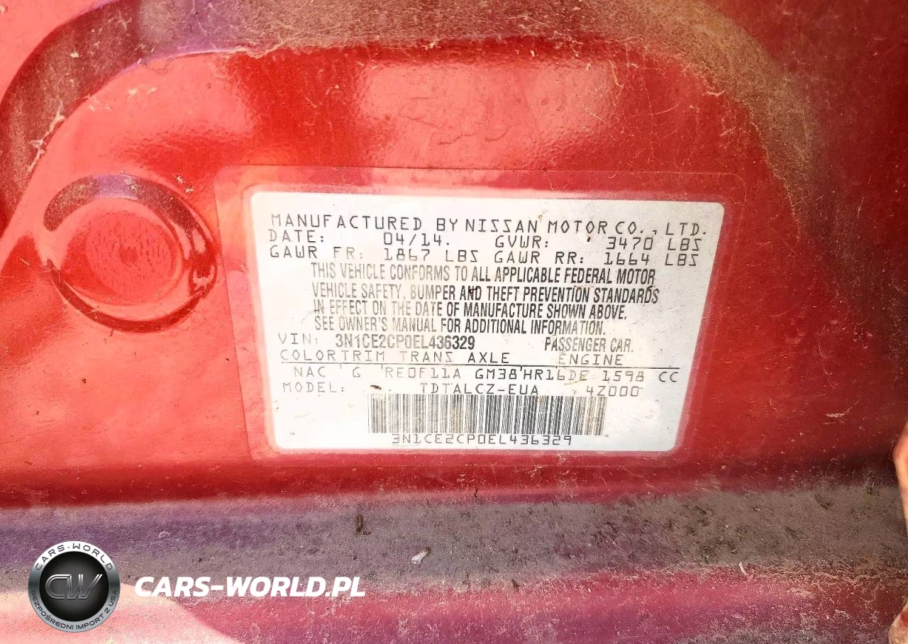 2014 Nissan Versa Note S VIN:3N1CE2CP0EL436329 - 12