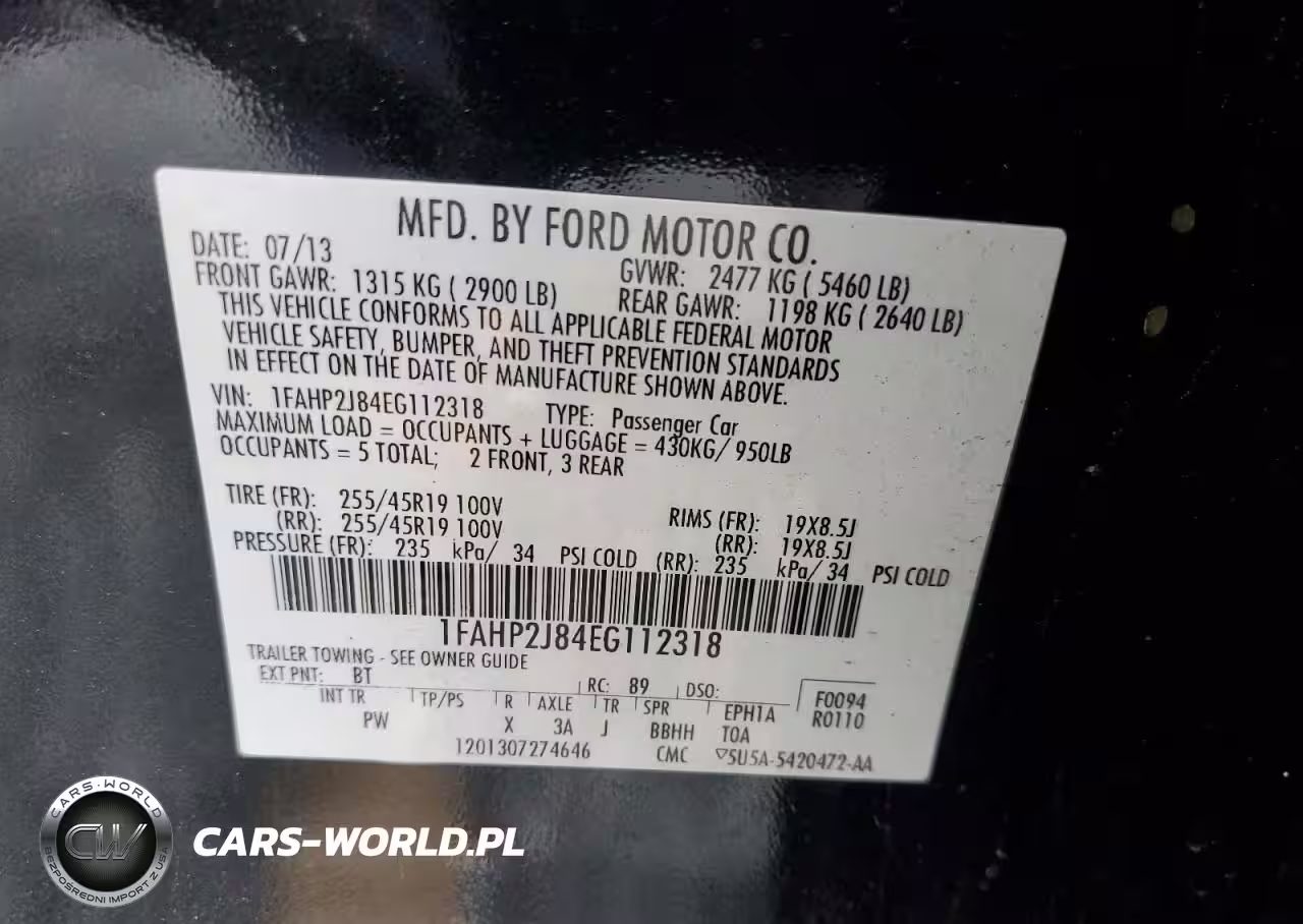 2014 Ford Taurus Limited VIN:1FAHP2J84EG112318 - 12