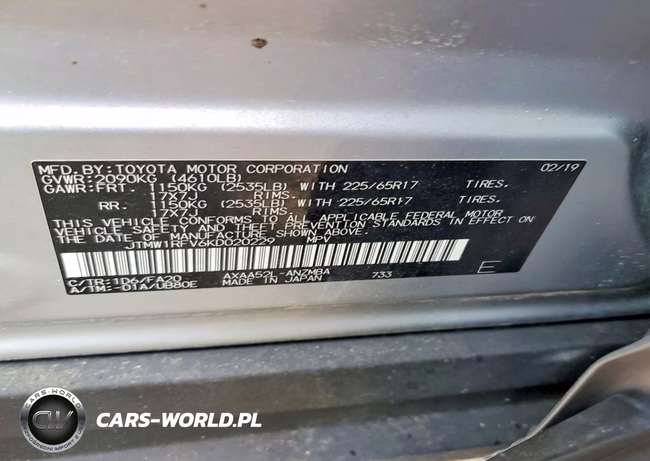 2019 Toyota Rav4 Xle VIN:JTMW1RFV6KD020229 - 13