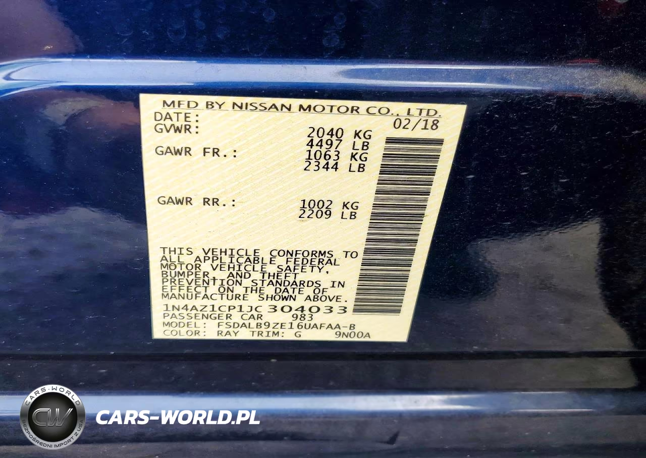 2018 Nissan Leaf S VIN:1N4AZ1CP1JC304033 - 14