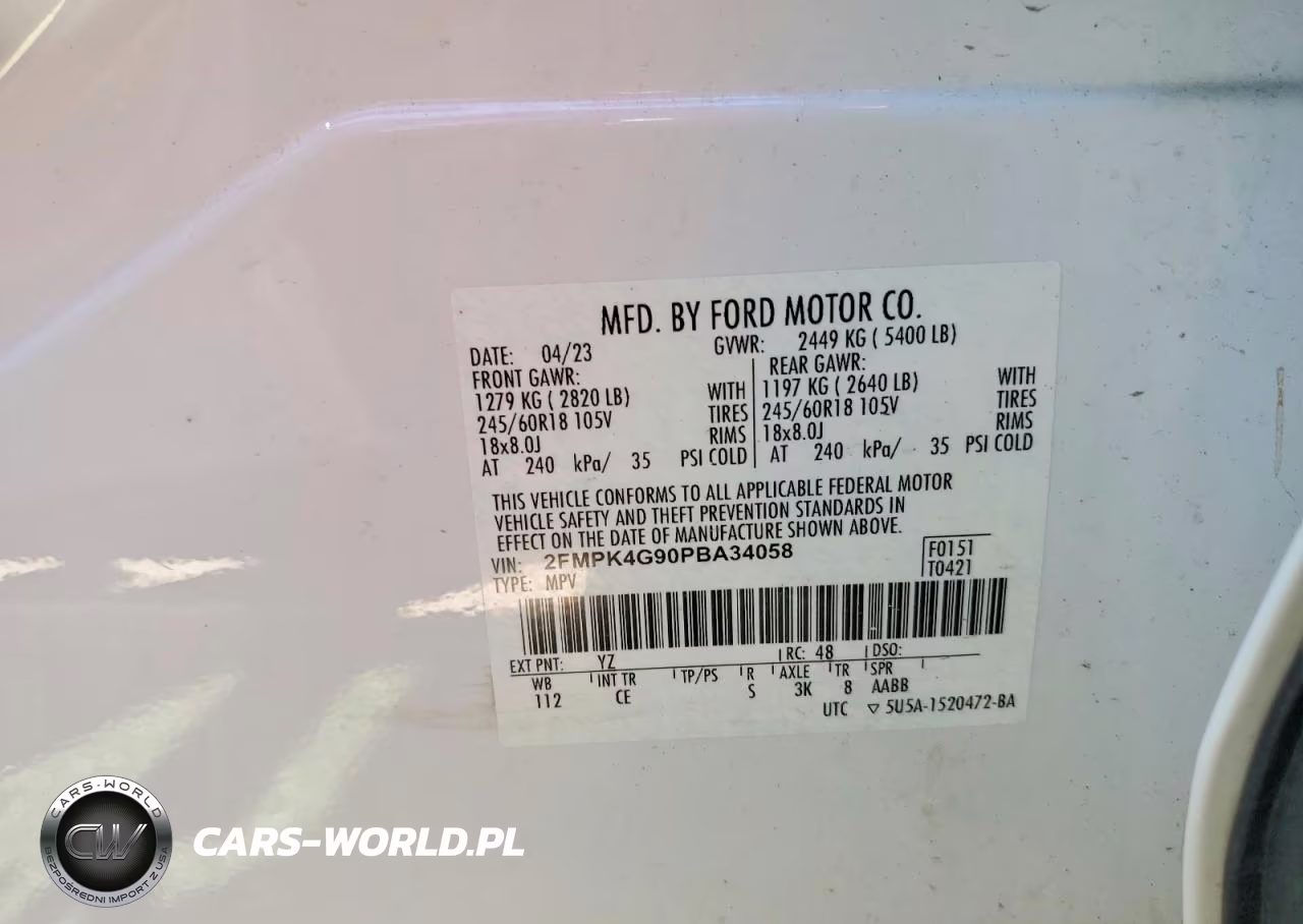 2023 Ford Edge Se VIN:2FMPK4G90PBA34058 - 13