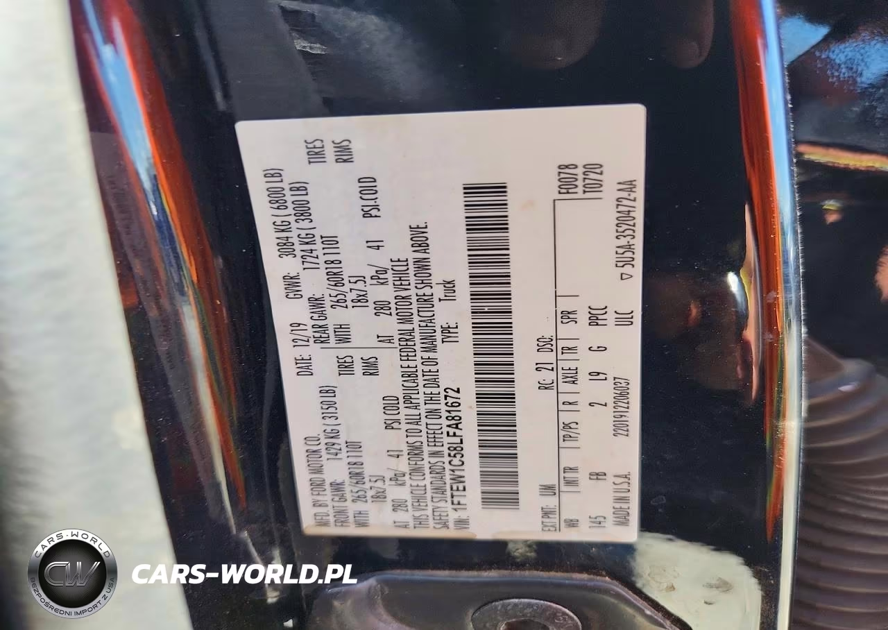 2020 Ford F150 Supercrew VIN:1FTEW1C58LFA81672 - 13