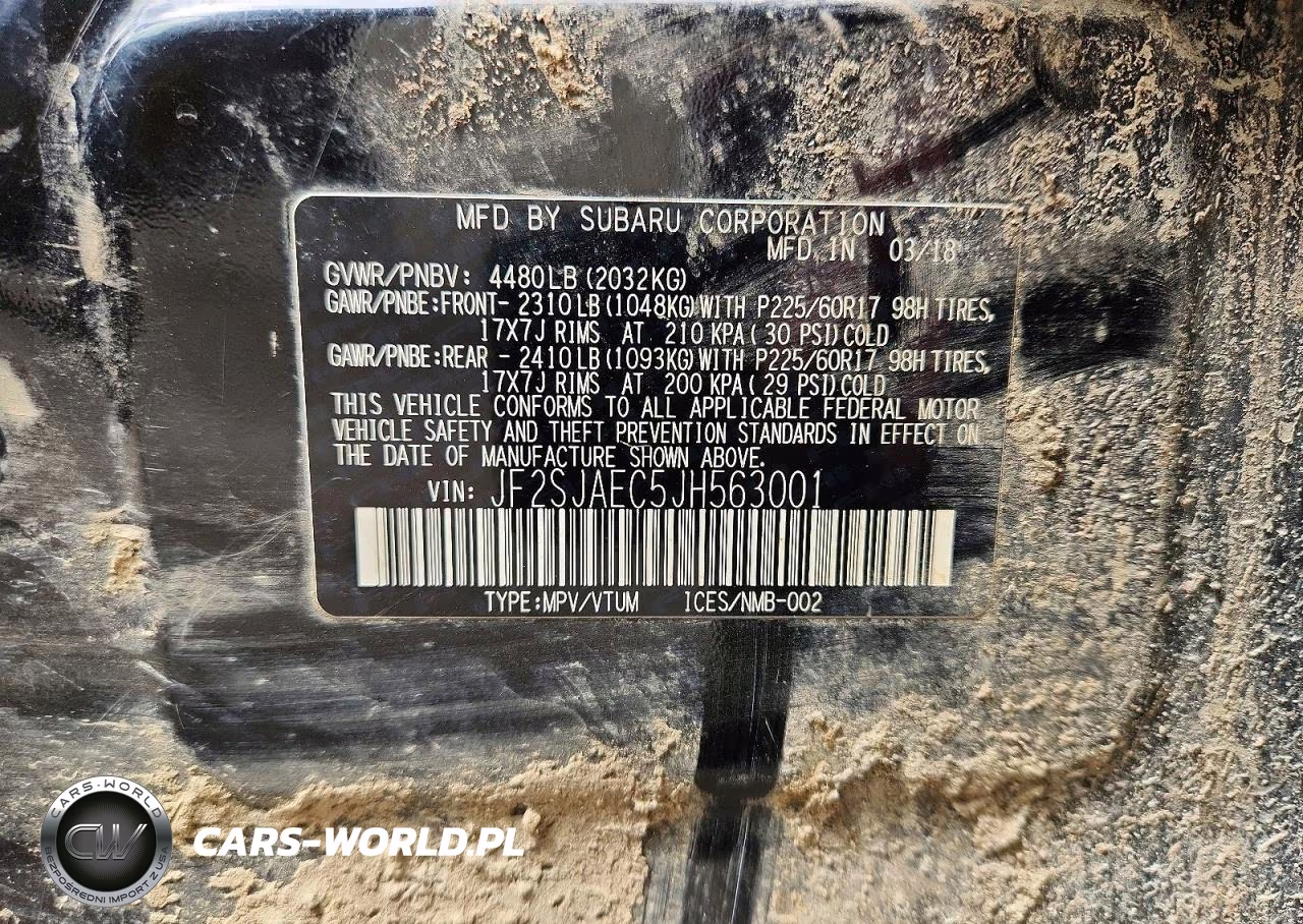 2018 Subaru Forester Premium+Cwp VIN:JF2SJAEC5JH563001 - 13