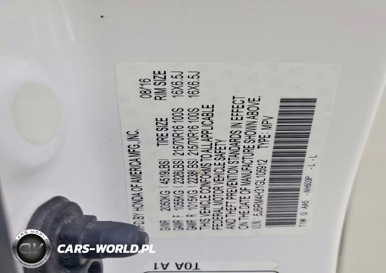 2016 Honda Cr-V Lx VIN:5J6RM4H31GL105912 - 14
