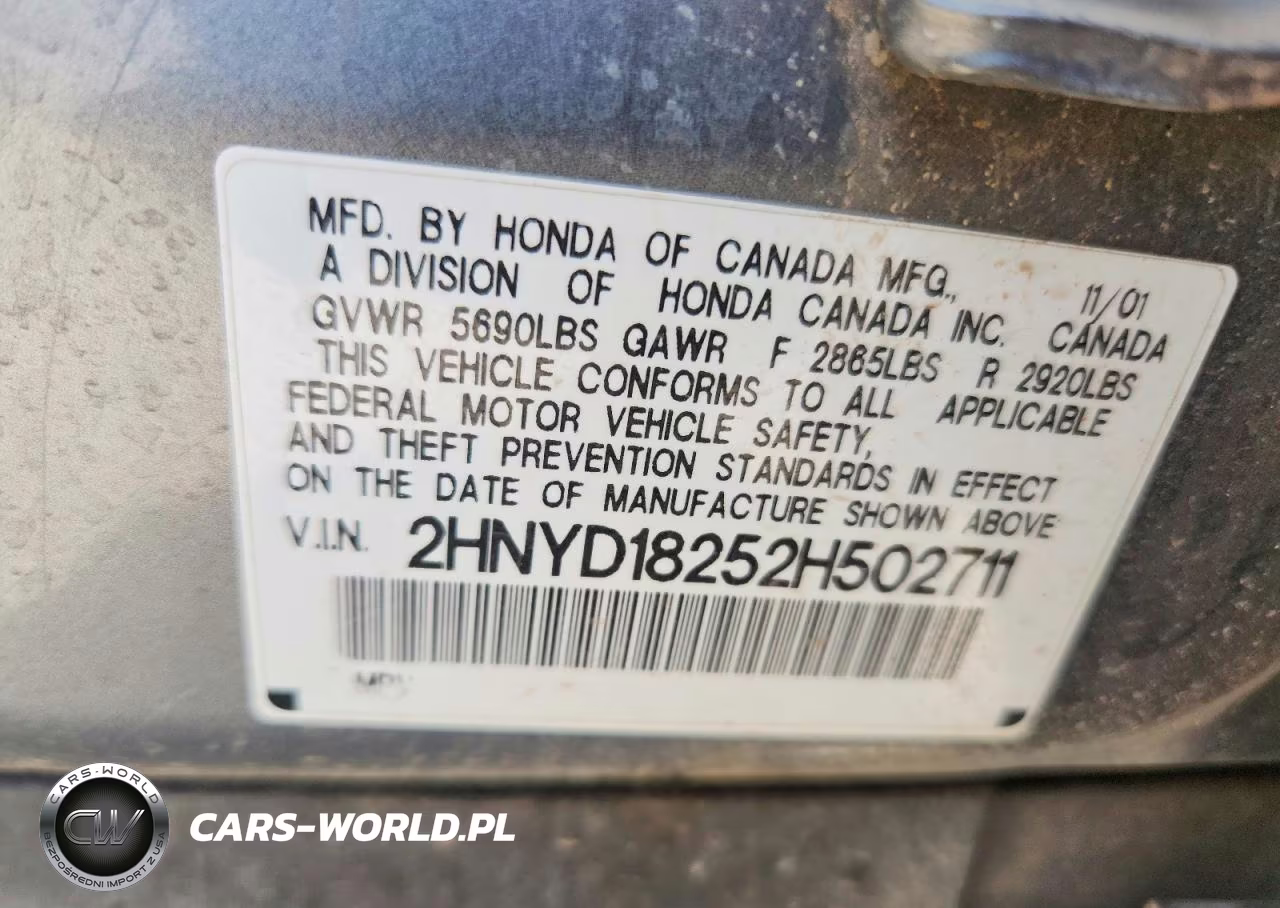 2002 Acura Mdx VIN:2HNYD18252H502711 - 13