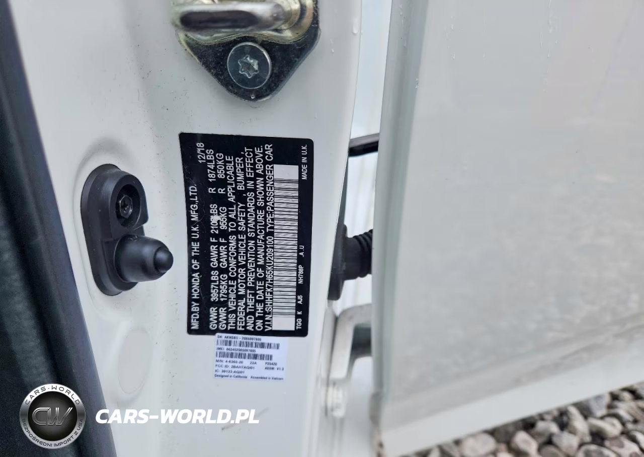 2019 Honda Civic Ex VIN:SHHFK7H65KU209100 - 12