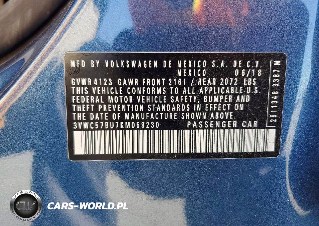 2019 Volkswagen Jetta S VIN:3VWC57BU7KM059230 - 12
