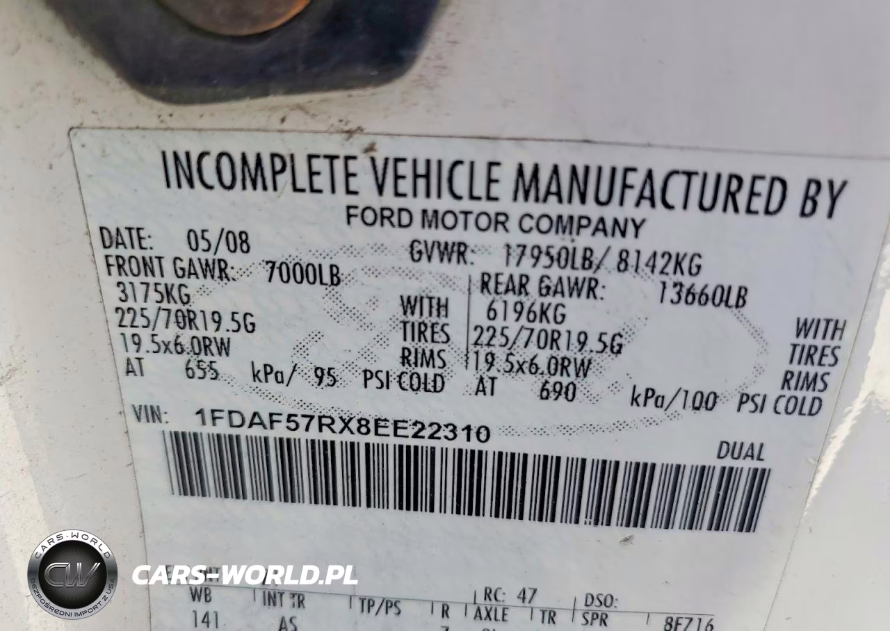2008 Ford F550 Super Duty VIN:1FDAF57RX8EE22310 - 12
