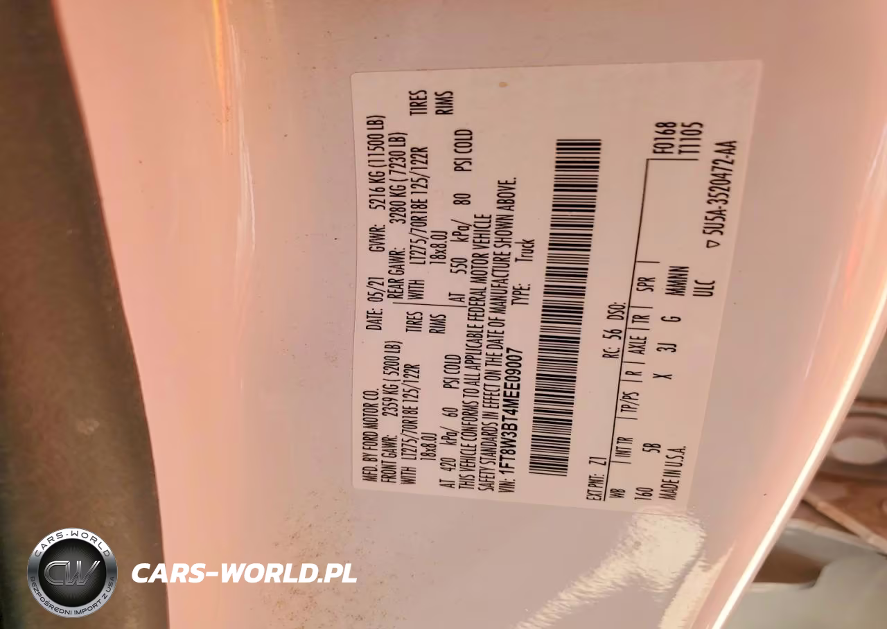 2021 Ford F350 Super Duty VIN:1FT8W3BT4MEE09007 - 12