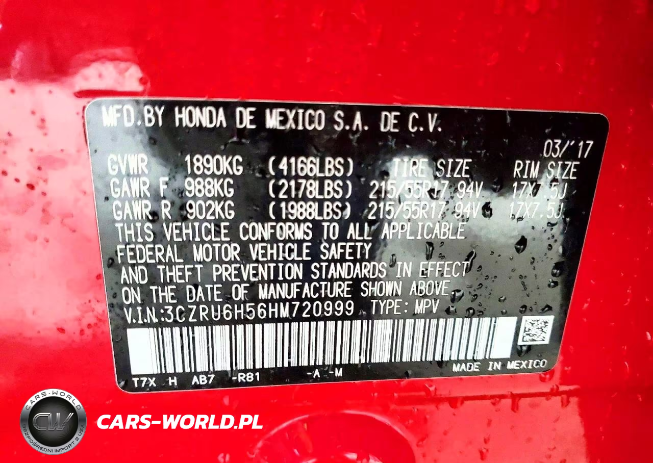 2017 Honda Hr-V Ex VIN:3CZRU6H56HM720999 - 12