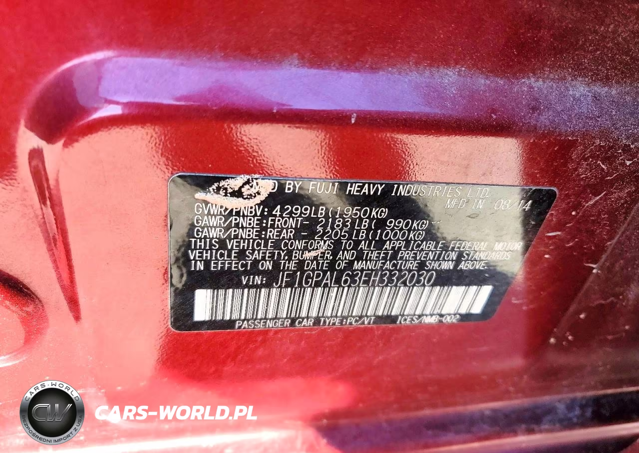 2014 Subaru Impreza Sport Premium VIN:JF1GPAL63EH332030 - 12