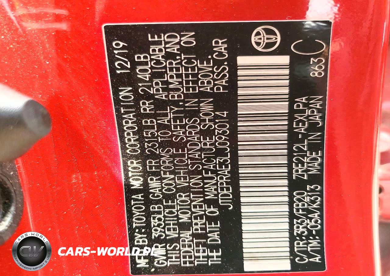 2020 Toyota Corolla Le VIN:JTDEPRAE3LJ093014 - 12