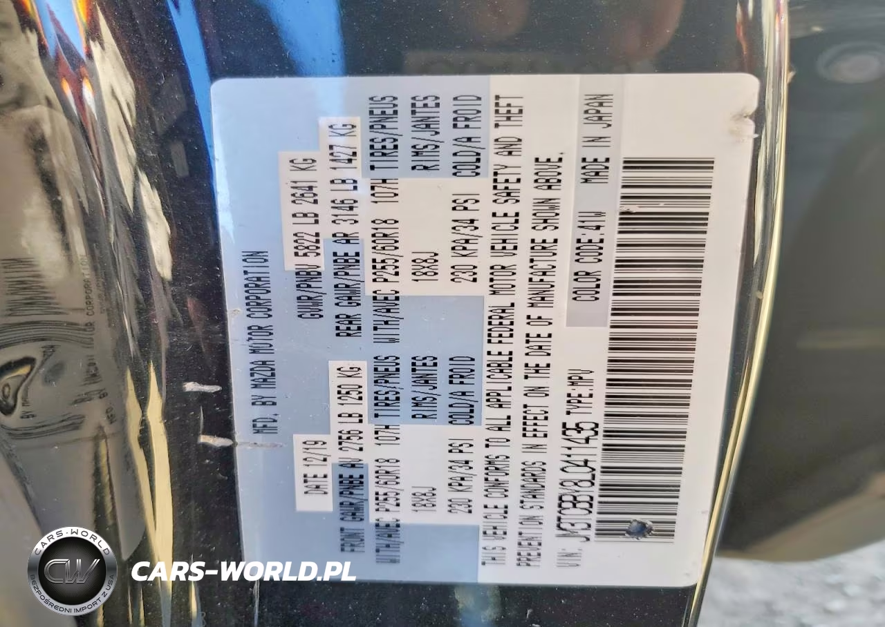 2020 Mazda Cx-9 Sport VIN:JM3TCBBY8L0411435 - 13