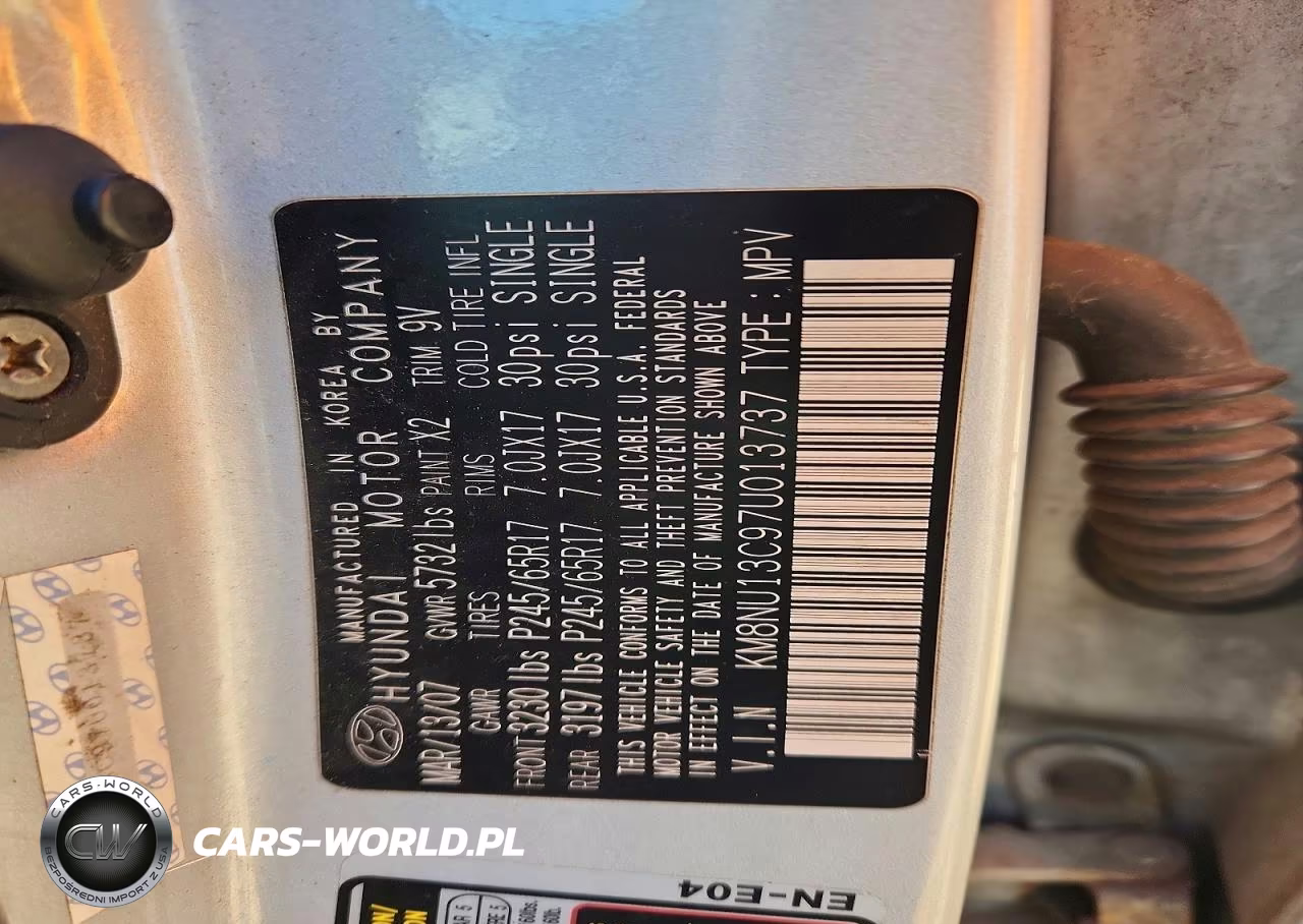 2007 Hyundai Veracruz Gls VIN:KM8NU13C97U013737 - 13