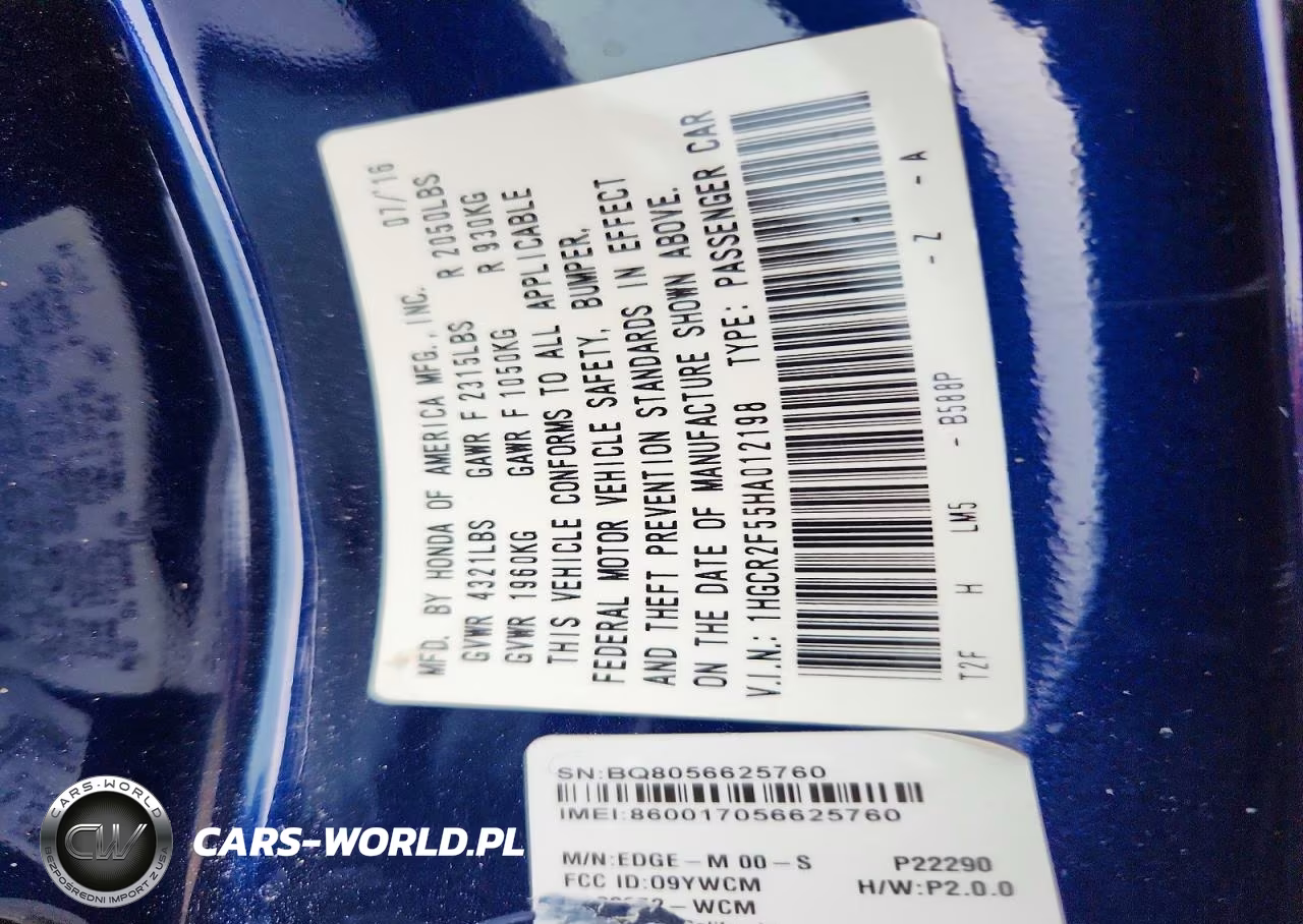2017 Honda Accord Sport VIN:1HGCR2F55HA012198 - 13