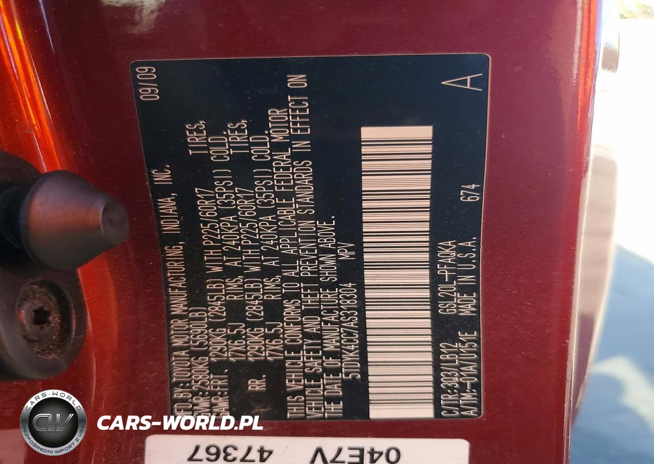 2010 Toyota Sienna Xle VIN:5TDYK4CC7AS318304 - 13