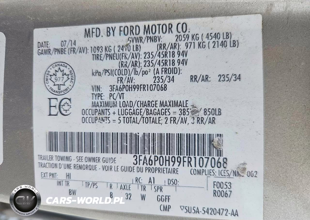 2015 Ford Fusion Se VIN:3FA6P0H99FR107068 - 12