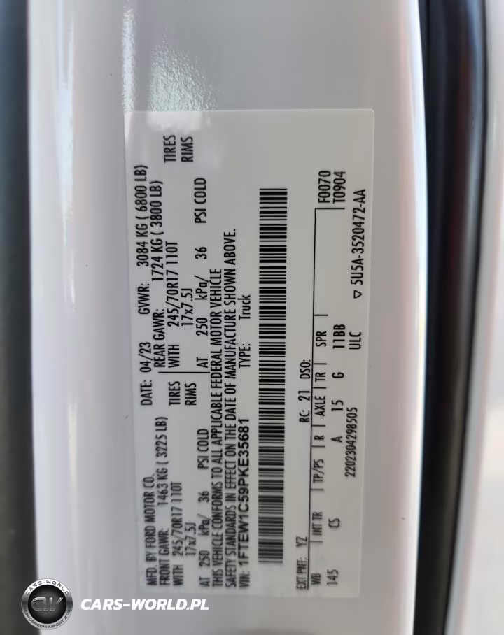 2023 Ford F150 Supercrew VIN:1FTEW1C59PKE35681 - 12