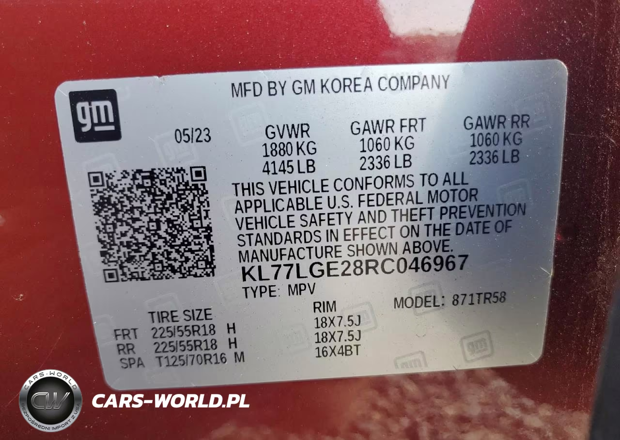 2024 Chevrolet Trax 1Rs VIN:KL77LGE28RC046967 - 13