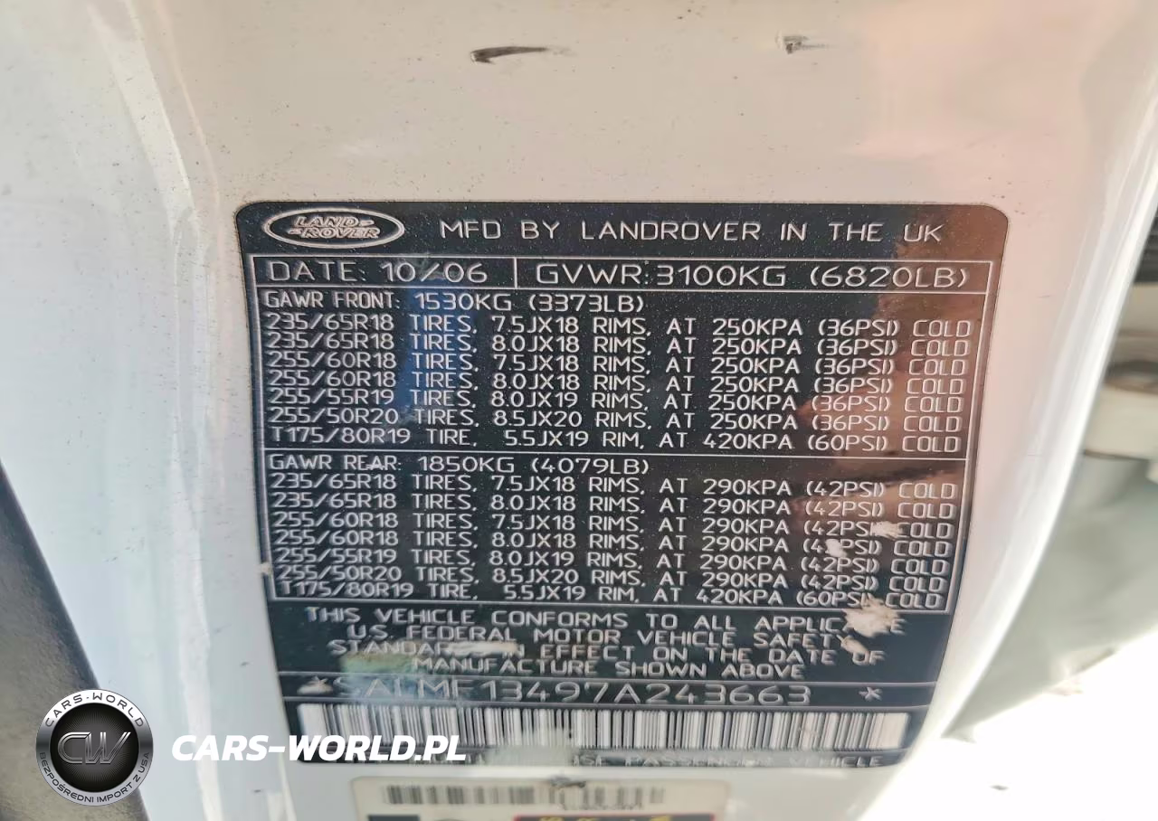 2007 Land Rover Range Rover Supercharged VIN:SALMF13497A243663 - 13