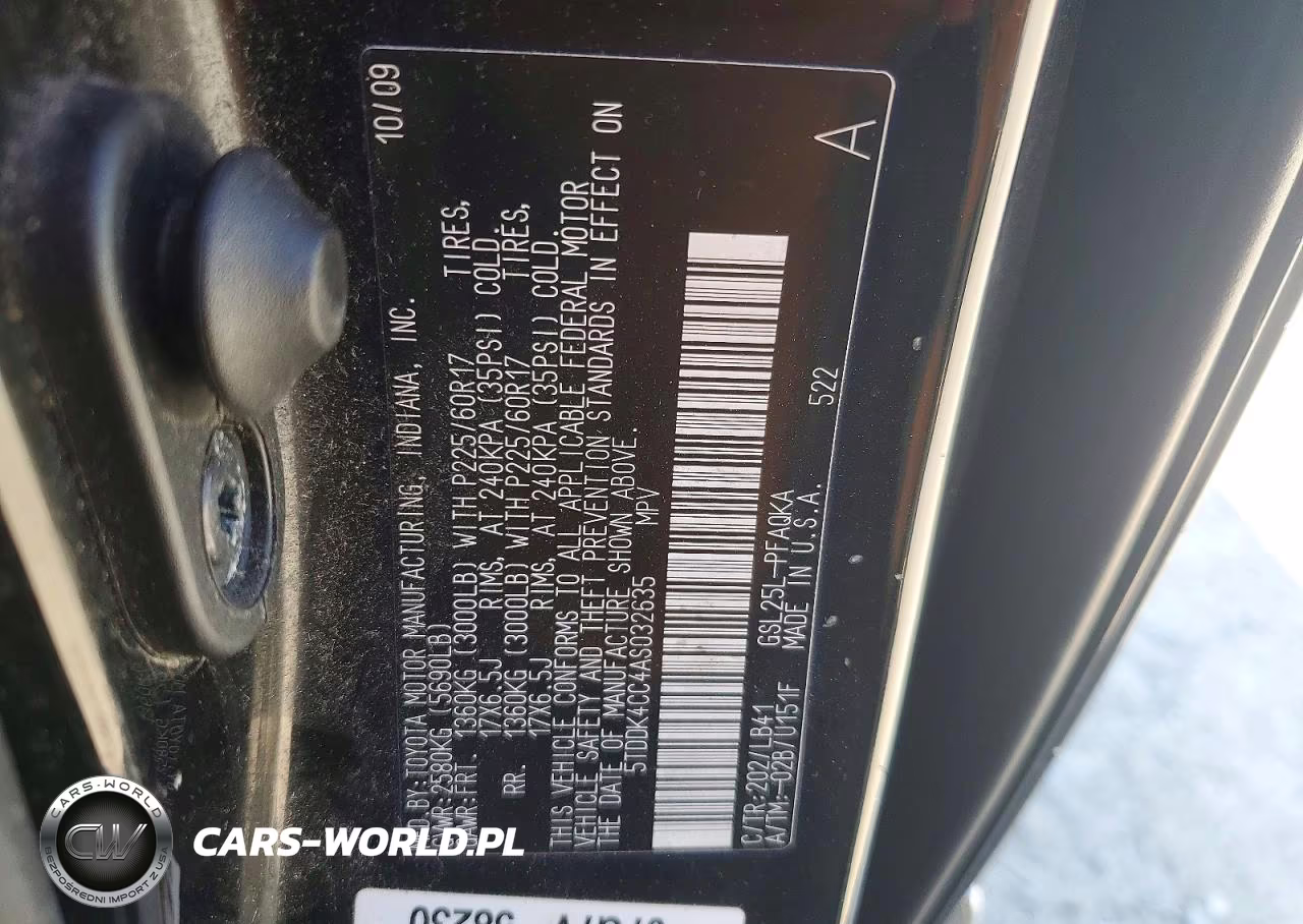 2010 Toyota Sienna Xle Limited VIN:5TDDK4CC4AS032635 - 13