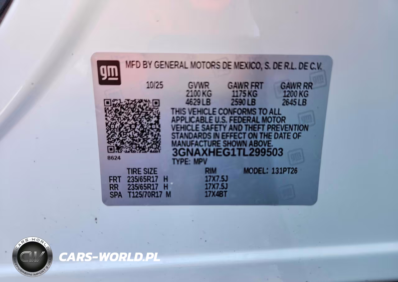 2026 Chevrolet Equinox Lt VIN:3GNAXHEG1TL299503 - 14