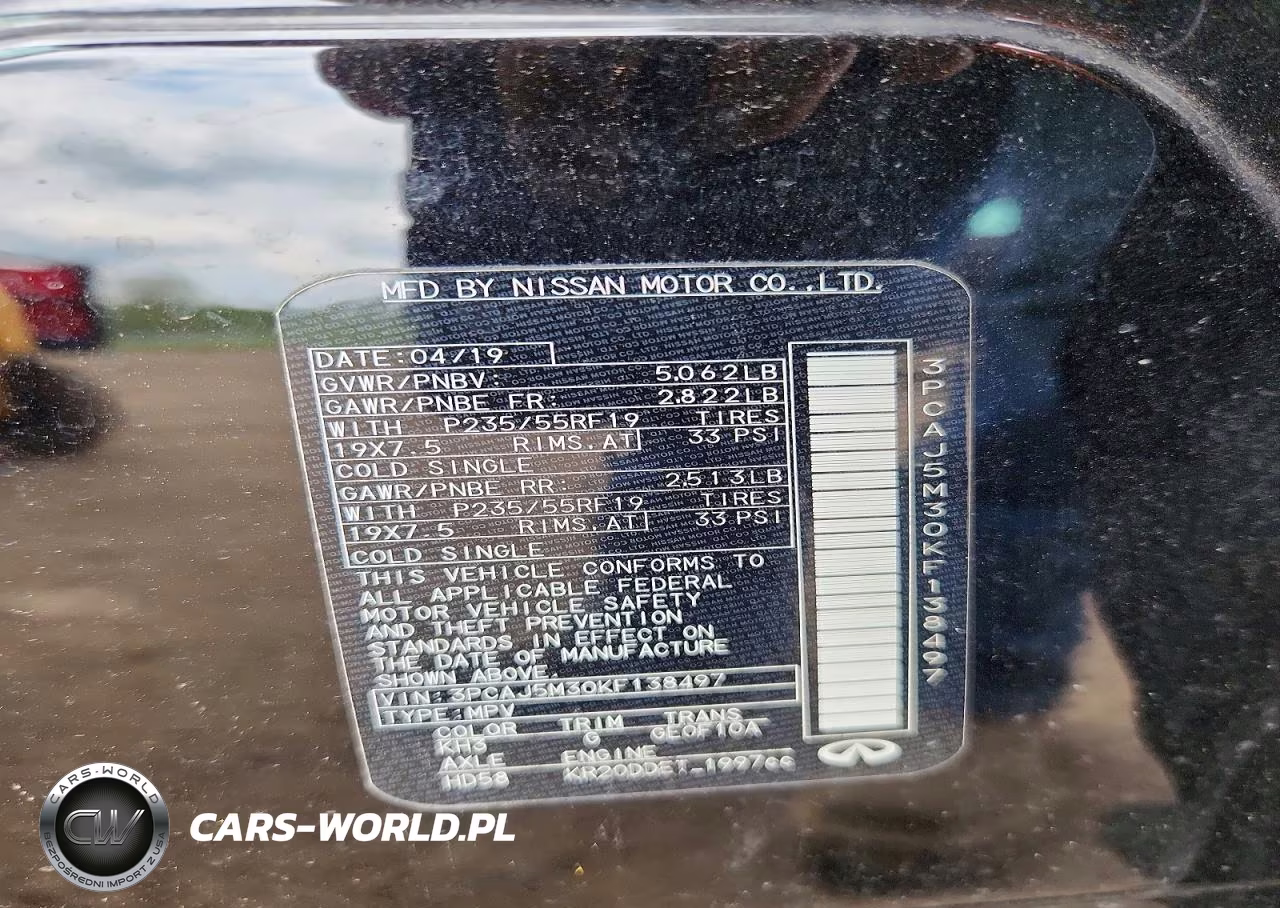 2019 Infiniti Qx50 Luxe VIN:3PCAJ5M30KF138497 - 12